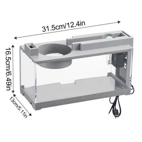 Kreative kleine Aquarium Aquarium Kit eingebaute Sauerstoff Bar USB Mute Filter multifunktionale Büro Desktop Home Ornamente - Image 6