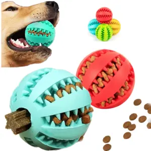 Hund Spielzeug Ball Interaktive Gummi Bälle Welpen Kauen Spielzeug Haustier Zahn Reinigung Ball Katzen Haustiere Lebensmittel Behandeln Feeder Silikon Bälle Spielzeug