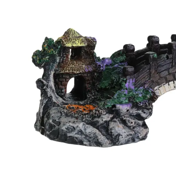 Aquarium Zubehör Laube Baum Pflanze gefälschte Landschafts bau Aquarium Ornament künstliche Brücke Steingarten Harz Aquarium Ornamente - Image 17