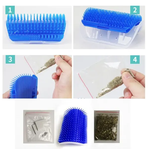 Cats Groomer Self Brush Corner Dog Massage Self Comb Wall Corner Rubs Catnip The Face With A Tickling Comb Pet Grooming Supply - Image 15