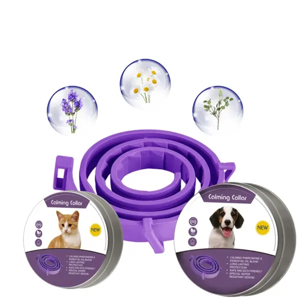 Beruhigendes Haustierhalsband für Katzen und Hunde, verstellbare Angst-Pheromon-Reduzierung, Haustierhalsband, langlebig, natürlich, ruhig, entspannen, beruhigende Halsbänder - Image 11