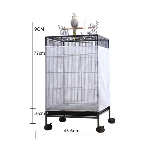 Bird Cage Cover Airy Keeps Cage Clean Breathable Easy to Clean Bird Cage Catcher for Cockatoo Bluebirds Parrot Parakeet Budgies - Image 8