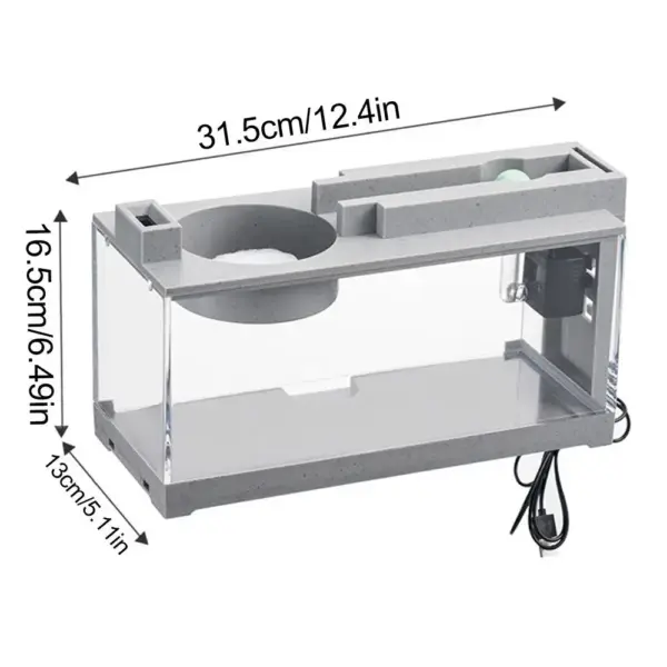 Kreative kleine Aquarium Aquarium Kit eingebaute Sauerstoff Bar USB Mute Filter multifunktionale Büro Desktop Home Ornamente - Image 7