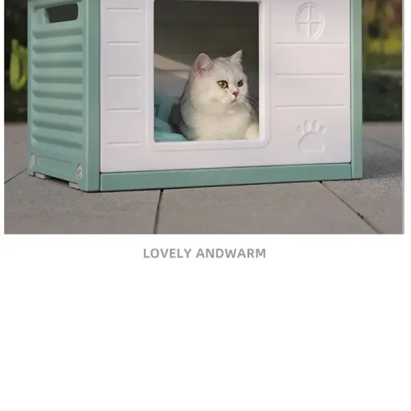 HOOPET Katzenstreu Katzenhaus Cottage Sommer Outdoor Regenfeste Hundehütte Katzenhaus Streunende Katze Outdoor Nester - Image 30