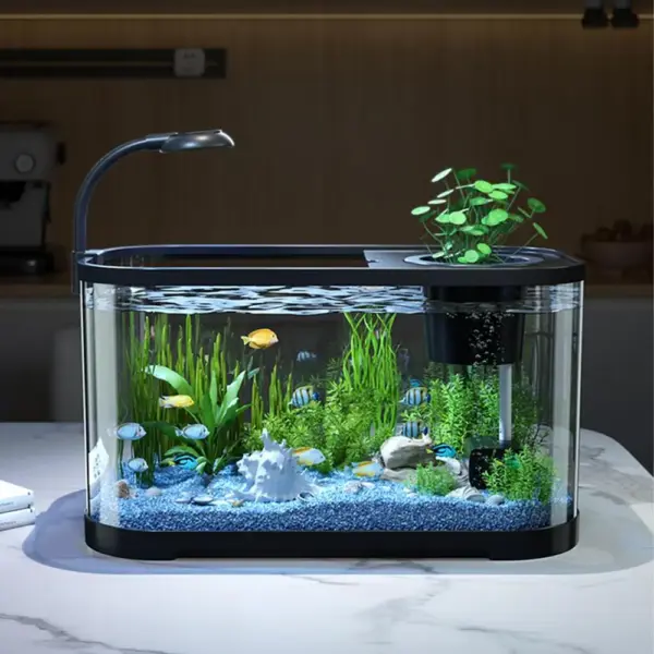Aquarium Kit Small Beginner Fish Tank Decorative Fish Tank For Terrapin Tortoise Turtle Household Clear Aquarium - Image 8