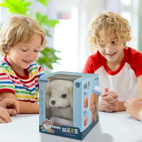Interaktiver elektrischer Roboterhund, realistisches Hundespielzeug, wirkt wie ein echter Welpe, Plüschtier, batteriebetriebene Stofftierpuppe für Kinder - Image 19