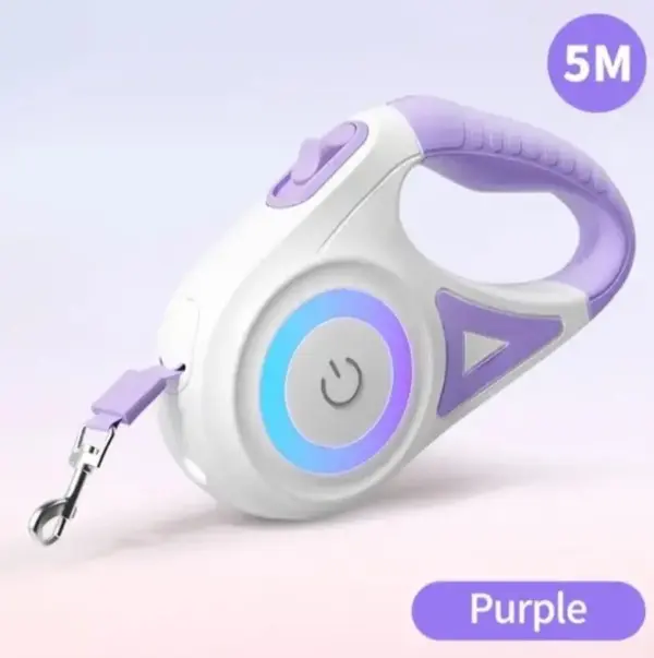 Retractable Dog Leash with Flashlight   Front Safety Led Light  360°Tangle Free Training Leash - Image 9