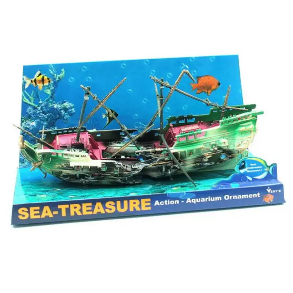 Large Aquarium Decoration Boat Aquarium Ship Air Split Shipwreck Fish Tank DIY And Home Decorating - Image 6
