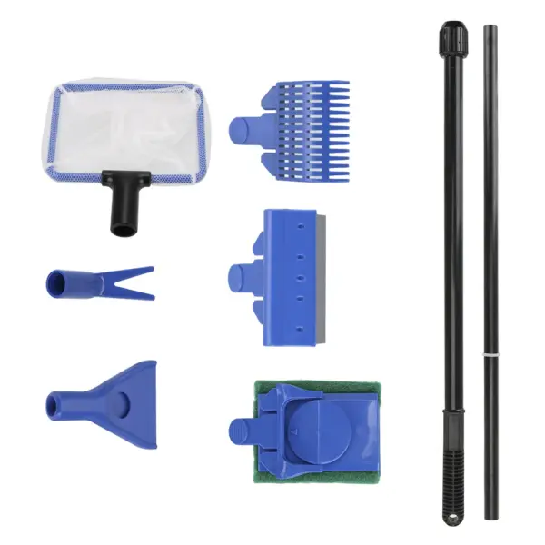 Adjustable Aquarium Tank Clean Set Aquarium Cleaning Tools 5 in 1 Aquarium Cleaner - Image 2