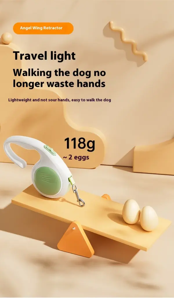 Automatic Retractable Dog Leash for Small/Medium Dogs & Corgi Puppy, Adjustable Length Durable Reflective Lead for Outdoor Walki - Image 12