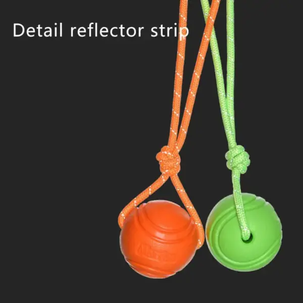 Hundeball-Spielzeug, federnde Gummiball, Kauspielzeug, Haustier-Hunde-Spielzeugball mit Schnur, interaktives Spielzeug für große Hunde, Welpen-Spiele, Spielzeug - Image 3