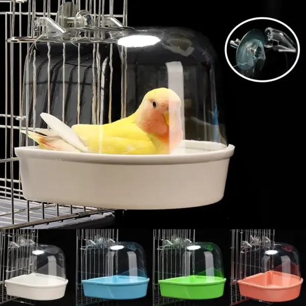 Hanging Bird Bath Is Waterproof Wear-resistant And Easy To Clean Cage-style External Bath For Birds Such As Parrots And Myn - Image 2