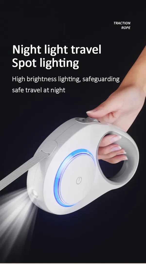 Automatic Retractable Dog Leash 5m LED Light Scalable Dog For Puppy Walking Running Outdoor Travel Hiking Traction Nylon Strap - Image 13
