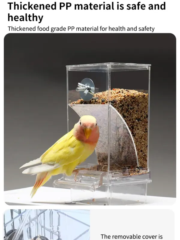 Parrot Bird FeederSpill-proof Automatic DispenserSplash-proof Outside FeederBird FeederTiger PeonyPhoenixBird Supplies - Image 11
