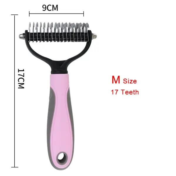 Dog Deshedding Brush Professional Pet Shedding Brush for Dogs Cats Fur Knot Cutter Double sided Pet Grooming Clean Comb - Image 9