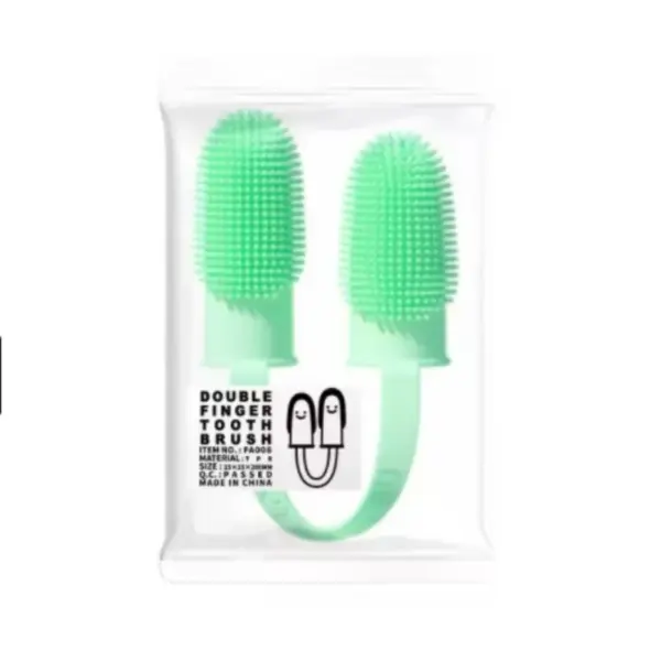 Pet Zwei-finger Zahnbürste Hund Katze Pet Liefert Zähne Reinigung Finger Set Oral Reinigung Werkzeuge Pet Zwei-finger zahnbürste Hund Katze - Image 7