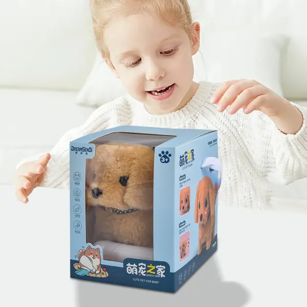 Interaktiver elektrischer Roboterhund, realistisches Hundespielzeug, wirkt wie ein echter Welpe, Plüschtier, batteriebetriebene Stofftierpuppe für Kinder - Image 17