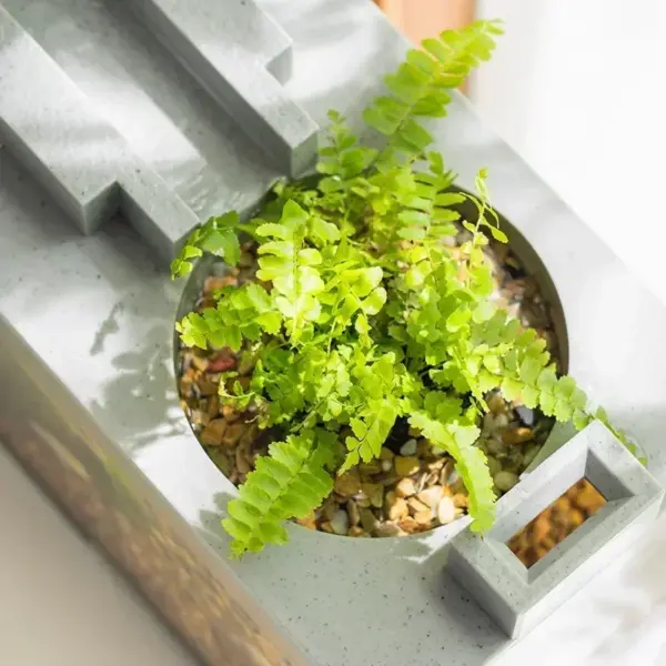 Kleines Aquarium, kreativer Nachahmungsstein, Landschaftsbau, Aquarium mit Filter, geräuschlose Wasserpumpe, Heim-Aquarium-Zubehör, Zubehör - Image 12
