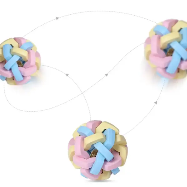 Hundebälle mit Glocken-Sound, Hüpfball aus Gummi für kleine Hunde, Welpen, interaktiv - Image 3