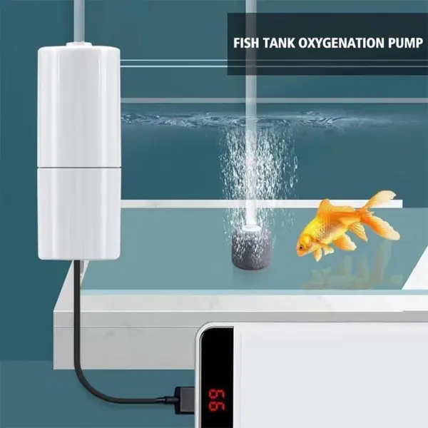 Tragbare USB-Aquarium-Luftpumpe: Mini-Oxygenator für Aquarien und Wasserzubehör - Image 2