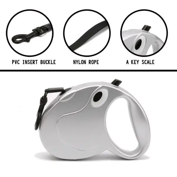 Retractable Dog Leash 5M Dog Walking Leash For Small Medium Dogs Durable Pet Training Walking Collar Leashes 3M Gold Silver - Image 13