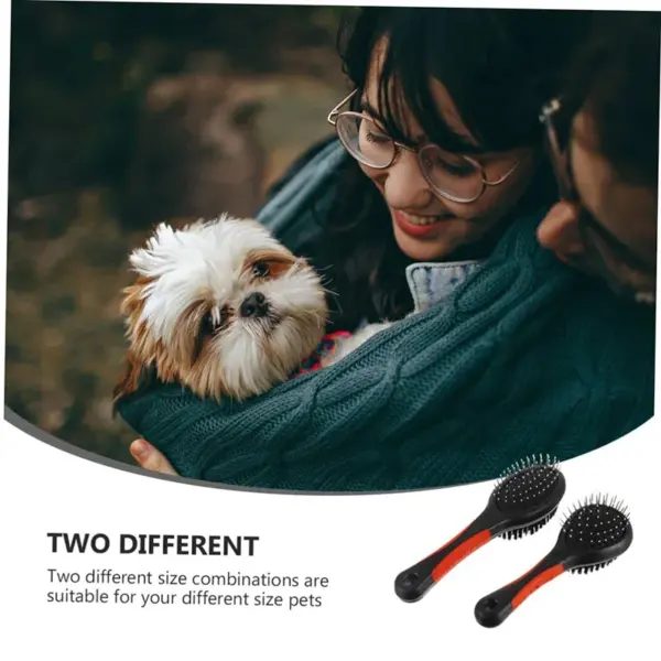 Double Sided Dog Brush Two Sided Pin Bristle Pet Brush Pet Hair Comb Dense Bristle Brush Deshedding Dog Brush Dog Pin Brush - Image 2