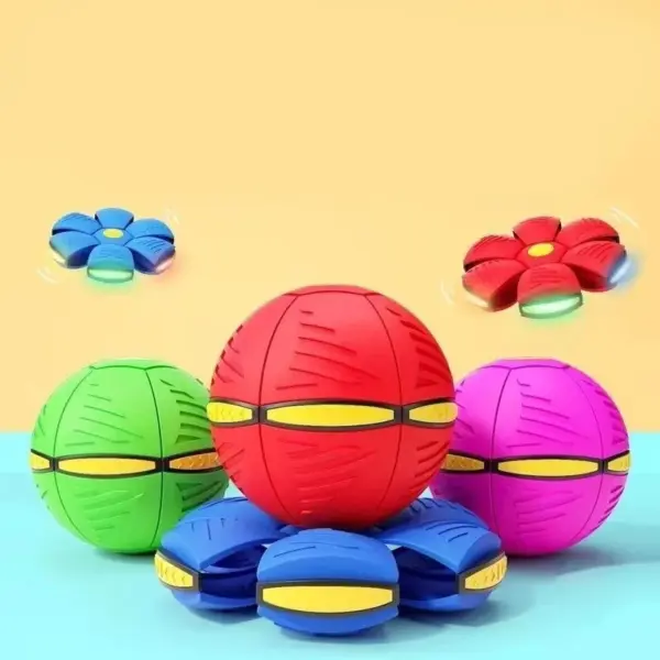 Haustier-Hüpfball, Trittball, fliegende Untertasse, verformter Ball, zwei Formen, hüpfender Hundeball im Freien, Spielzeug, Geschenk - Image 6