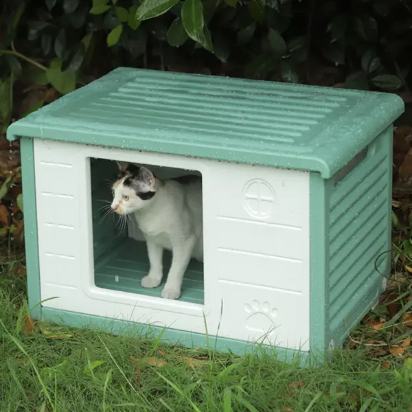 HOOPET Katzenstreu Katzenhaus Cottage Sommer Outdoor Regenfeste Hundehütte Katzenhaus Streunende Katze Outdoor Nester - Image 3