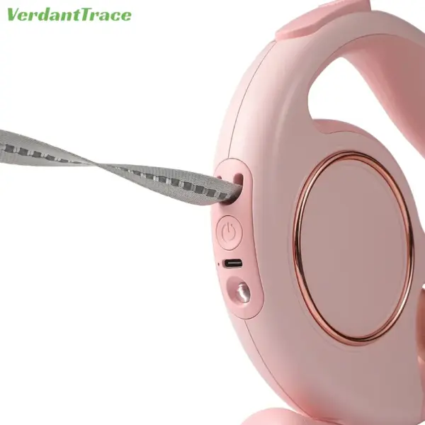 Retractable Dog Leash Reflective Rope Safety Release Built-in Poop Bag Holder Long Battery Life U-Shaped Safety Release for Pet - Image 5
