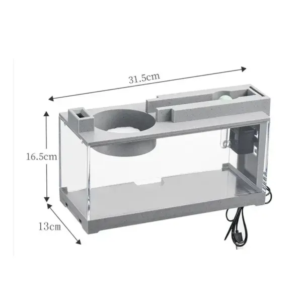 Kleines Aquarium, kreativer Nachahmungsstein, Landschaftsbau, Aquarium mit Filter, geräuschlose Wasserpumpe, Heim-Aquarium-Zubehör, Zubehör - Image 6