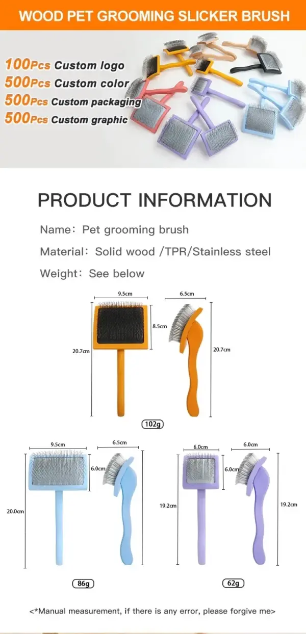 Pet Slicker Brush For Dog Dematting Removal Remover Slicker Tool Dog Brush Pet Cleaning Grooming Cat Hair Comb - Image 14