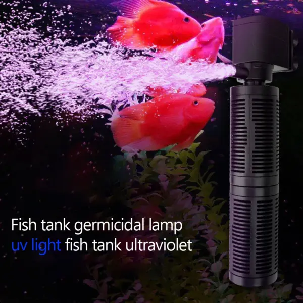 3 in 1 Aquarium Internal Filter Silent Aquarium Water Purifier Waterproof Submersible Fish Tank Filter Aquarium Accessories - Image 2
