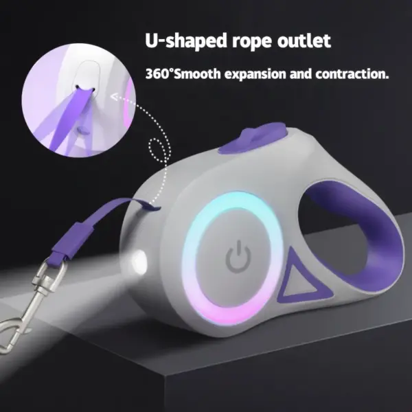 LED Retractable Dog Leash with light for Puppies Small Medium big Dogs Cats Pet Harness straps collar Accessories 3m 5m roulette - Image 5