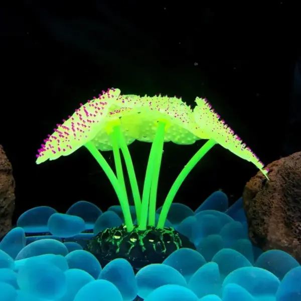 Aquarium Zubehör Anemone Unkraut Fisch Zubehör Kunststoff dekorieren Dekoration simulieren künstlich leuchtende Pflanzen Wasser - Image 10