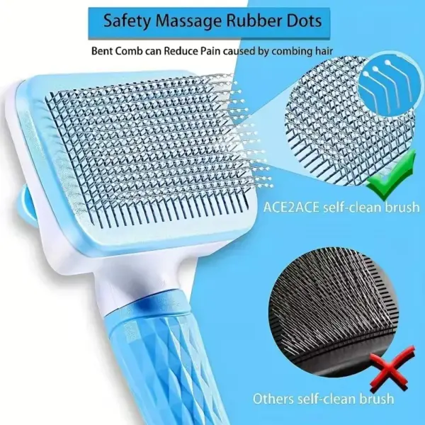 Dog Hair Remover Brush Cat Comb Grooming Massage Brush for Shedding Grooming Pet Removes Hairs Cleaning Bath Brush Dog Supplies - Image 3