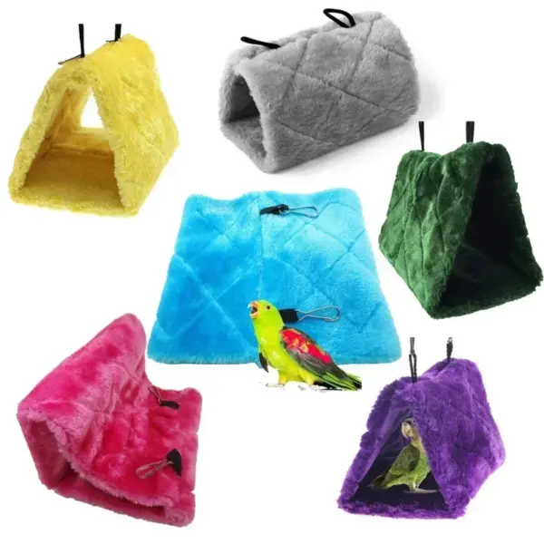 Pet Bird Parrot Cages Warm Hammock Hut Tent Fashion Bed Hanging Cave for Sleeping and Hatching Cage Decoration - Image 5