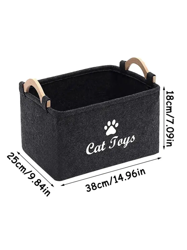 Filz Haustier Spielzeug Box Katze und Hund Spielzeug Lagerung Box Haustier Box Spielzeug Lagerung Box, geeignet für Die Organisation Von Haustier Liefert Kragen Zubehör - Image 14