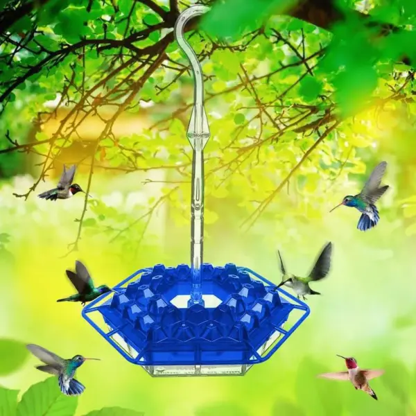 1pc Wild Bird Feeder Hanging Hexagonal Bird Feeder with Hook Hummingbird Feeder Garden Bird Feeder Pet Forest Water Dispenser - Image 2