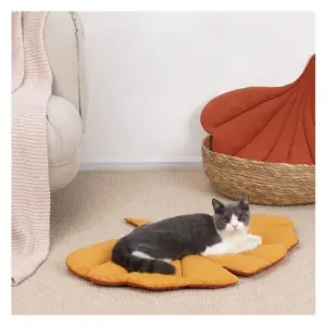 Katzen bett matten weiche Baumwolle Blatt geformt Kätzchen Katze Hündchen Bett matte Schlaf decke Home Haustiere doppelseitige Pad Boden teppiche wasch bar