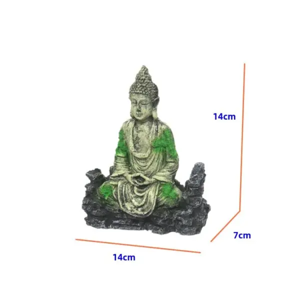 Aquarium Buddha Statue Decorations - Aquarium Decor Ornament Fish Tank Buddha Statue Decoration - Image 2