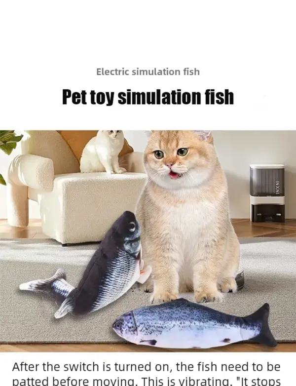 Katze Hund Spielzeug Fisch USB Lade Elektrische Floppy Simulation Fisch Interaktive Ausbildung Zähne Schleifen Haustier Kauen Spielzeug - Image 9