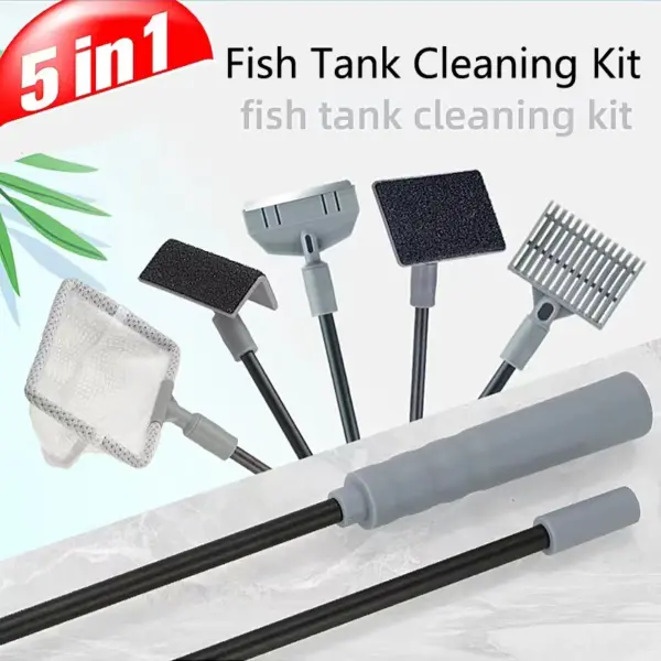 Aquarium Aquarien Reinigungswerkzeuge Kit Algen Tank Reiniger Set Aquarium Reiniger Aquarium Netz Schaber Schwamm Zubehör - Image 10