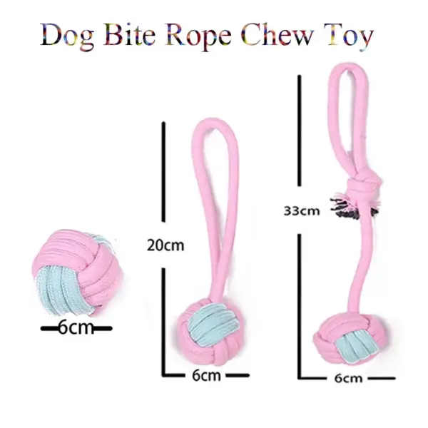 Hundespielzeug für kleine Hunde, Kauspielzeug, großes Haustierzubehör, Zähneknirschen, Baumwollseil, Training, Intelligenz, Ball, Heimtierbedarf - Image 2