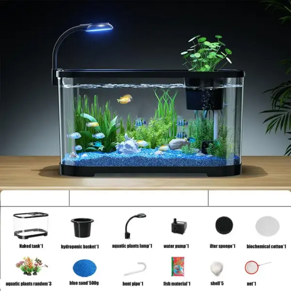 Aquarium Kit Small Beginner Fish Tank Decorative Fish Tank For Terrapin Tortoise Turtle Household Clear Aquarium - Image 7