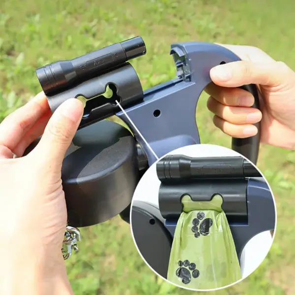 Retractable Dual Doggie Leash with LED Light, 360 Swivel No Tangle for Each Dog Independent Braking with 3M Reflective Leads - Image 15