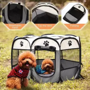 Tragbares, faltbares Katzenzelt, Katzenhaus, tragbar, zusammenklappbar, für Outdoor-Reisen, Haustierzelt, Katzen-/Hundekäfig, einfache Bedienung, große Katzen-/Hundezäune