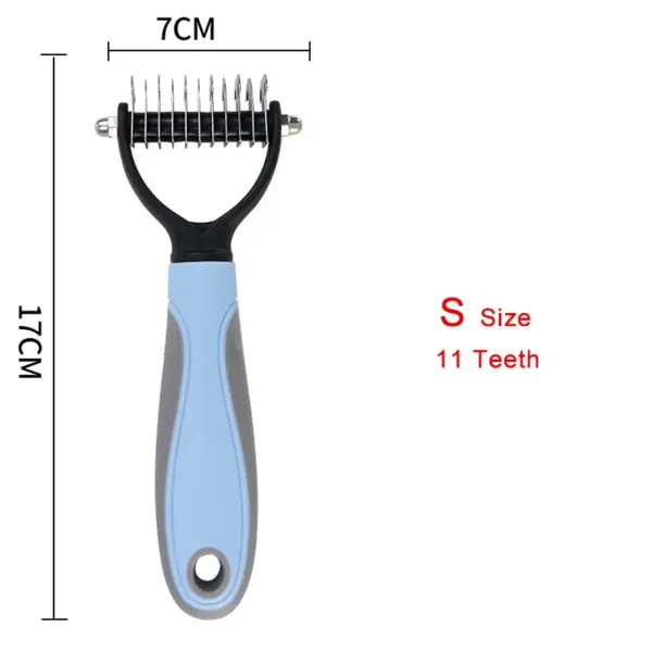 Dog Deshedding Brush Professional Pet Shedding Brush for Dogs Cats Fur Knot Cutter Double sided Pet Grooming Clean Comb - Image 11