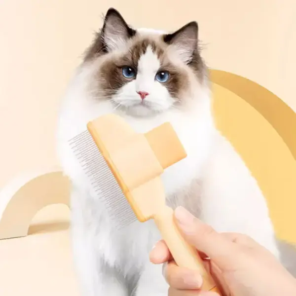 Haustier pflege bürste Katze und Hund schwimmende Entwirrungs bürste profession elle Katze Floh katze Kamm ein Klick entwirren Haustier Kamm - Image 3