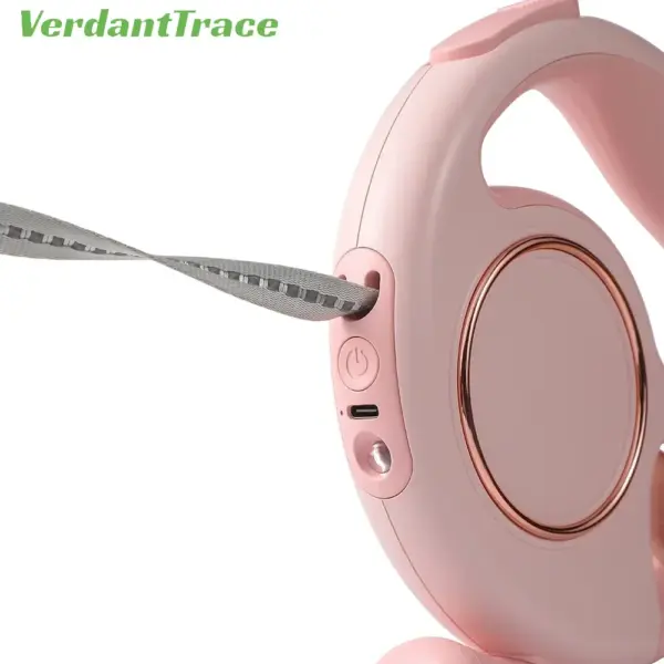 Retractable Dog Leash Reflective Rope Safety Release Built-in Poop Bag Holder Long Battery Life U-Shaped Safety Release for Pet - Image 15