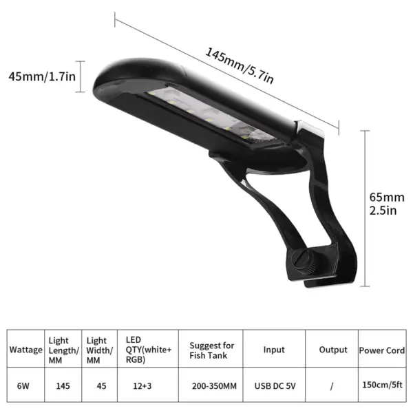Aquarium Led mit Timer Lichter Für Aquarium Volle Spektrum Aquarium Licht LED Lampe für Wasser Pflanzen USB Aquatische Lampe Licht - Image 6